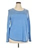 Seven7 Blue Long Sleeve Top Size XXL - photo 1
