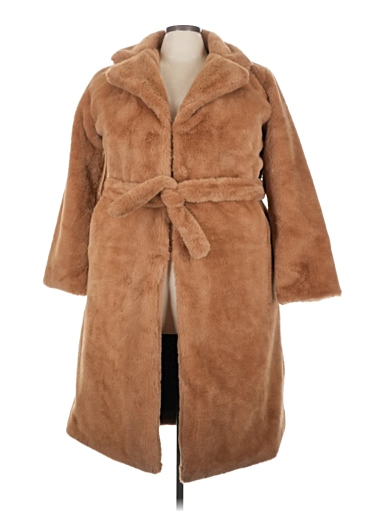 Pre-owned Assorted Brands Coat In Brown