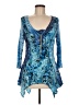 Alberto Makali 100% Polyester Blue Kimono Size M - photo 1