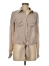 Theory 100% Polyester Tan Long Sleeve Blouse Size M - photo 1