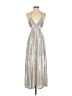 Topshop Metallic Silver Cocktail Dress Size 0 - photo 1