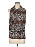 Unbranded Animal Print Brown Sleeveless Blouse Size M (estimated) - photo 1