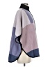 Anne Klein Color Block Purple Poncho Size M - photo 4