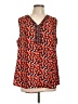 Tahari by ASL 100% Polyester Orange Sleeveless Blouse Size L - photo 1