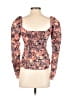 A.L.C. 100% Cotton Orange Long Sleeve Top Size 4 - photo 2