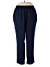 Woman Within 100% Polyester Solid Blue Casual Pants Size 18W - photo 1