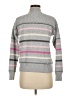 St. John's Bay Stripes Gray Turtleneck Sweater Size S - photo 2