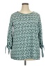 Max Studio Teal 3/4 Sleeve Blouse Size 20 (estimated) - photo 1