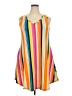 Unbranded Stripes Orange Casual Dress Size 2X - photo 1