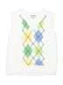Hartstrings 100% Cotton Argyle White Ivory Sweater Vest Size 4 - photo 1
