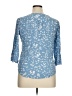 Monday Fun 100% Rayon Blue 3/4 Sleeve Blouse Size XL - photo 2