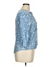Monday Fun 100% Rayon Blue 3/4 Sleeve Blouse Size XL - photo 4