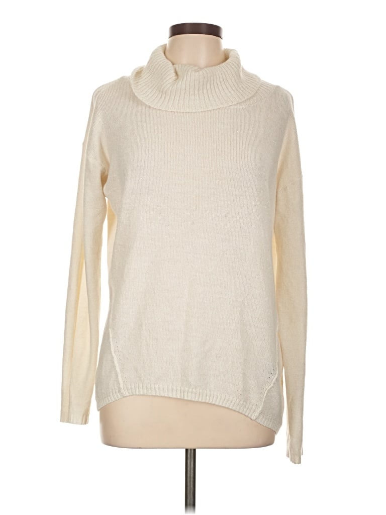 Pre-owned A. Byer Turtleneck Sweater In White