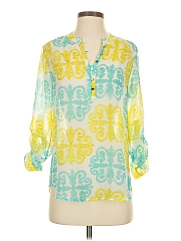 Banana Republic Milly Collection 3/4 Sleeve Blouse (view 1)