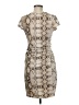 Jennifer Lopez Animal Print Tan Cocktail Dress Size M - photo 2