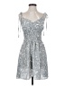 Cider Paisley Silver Cocktail Dress Size S - photo 1