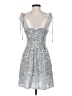 Cider Paisley Silver Cocktail Dress Size S - photo 2