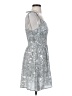 Cider Paisley Silver Cocktail Dress Size S - photo 4