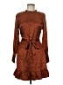 She + Sky 100% Polyester Animal Print Brown Casual Dress Size M - photo 1