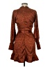 She + Sky 100% Polyester Animal Print Brown Casual Dress Size M - photo 2