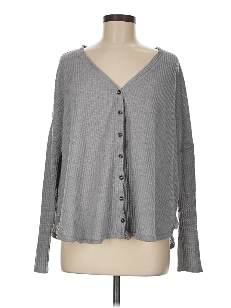 Pre-owned Out From Under Cardigan Sweater In Gray