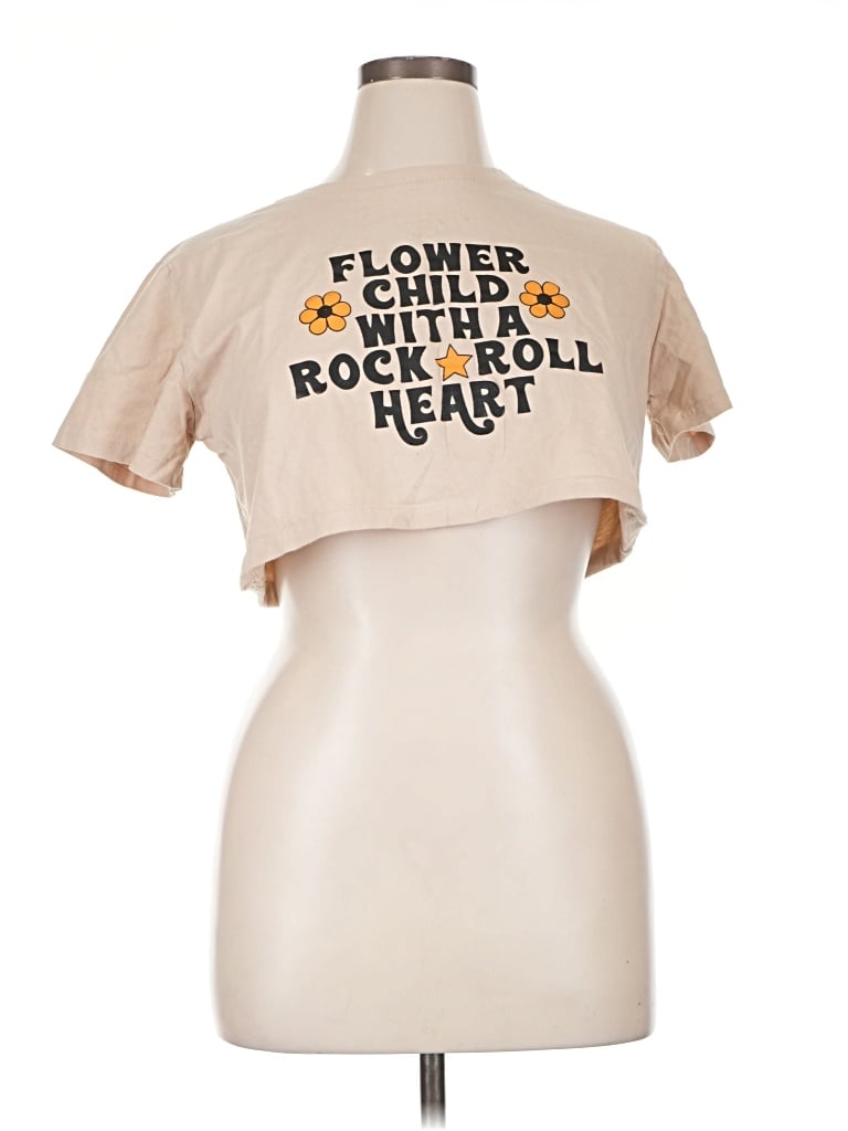 Pre-owned Romwe Short Sleeve T-shirt In Brown