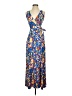 Unbranded Print Blue Casual Dress Size XXS (estimated) - photo 1