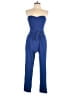 Max + Ash Solid Blue Jumpsuit Size M - photo 1