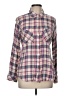 Sanctuary 100% Rayon Plaid Pink Long Sleeve Button-Down Shirt Size M - photo 1