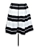 Express 100% Polyester Stripes White Casual Skirt Size 4 - photo 1