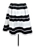 Express 100% Polyester Stripes White Casual Skirt Size 4 - photo 2