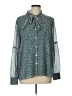 Ann Taylor LOFT Tweed Teal Long Sleeve Blouse Size L - photo 1