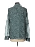 Ann Taylor LOFT Tweed Teal Long Sleeve Blouse Size L - photo 2