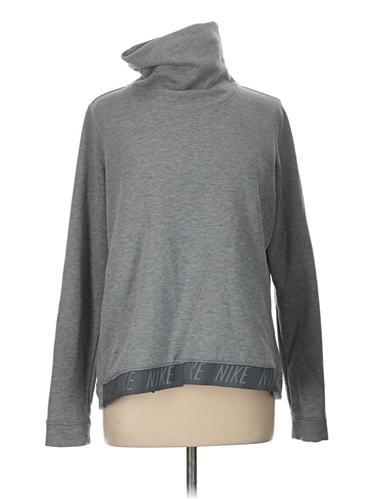 Pre-owned Nike Turtleneck Sweater In Gray