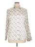 Unbranded Chevron-herringbone Ivory Long Sleeve Button-Down Shirt Size XL - photo 1