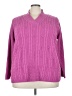 Denim & Co Purple Pullover Sweater Size 3X - photo 1