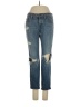 Ann Taylor LOFT 100% Cotton Hearts Blue Jeans Size 25 waist - photo 1
