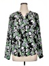 Laura Scott 100% Polyester Floral Green Long Sleeve Blouse Size XL - photo 1