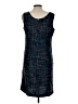 K Studio 100% Modacrylic Tweed Blue Casual Dress Size 12 - photo 2