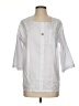 Unbranded 100% Cotton White 3/4 Sleeve Blouse Size S - photo 1