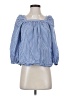 J.Crew 100% Cotton Blue 3/4 Sleeve Blouse Size 00 - photo 1