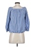 J.Crew 100% Cotton Blue 3/4 Sleeve Blouse Size 00 - photo 2