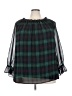 Talbots 100% Polyester Green 3/4 Sleeve Blouse Size 3X - photo 1