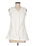 Unbranded White Sleeveless Button-Down Shirt Size M (estimated) - photo 1