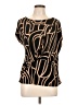 Beacon Brown Short Sleeve Blouse Size L - photo 1
