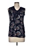 Loveappella Paisley Blue Sleeveless Blouse Size M - photo 1