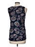 Loveappella Paisley Blue Sleeveless Blouse Size M - photo 2