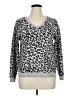 Croft & Barrow Animal Print Silver Pullover Sweater Size XL - photo 1