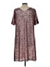 Ann Taylor 100% Polyester Metallic Silver Cocktail Dress Size 10 - photo 2