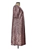 Ann Taylor 100% Polyester Metallic Silver Cocktail Dress Size 10 - photo 4